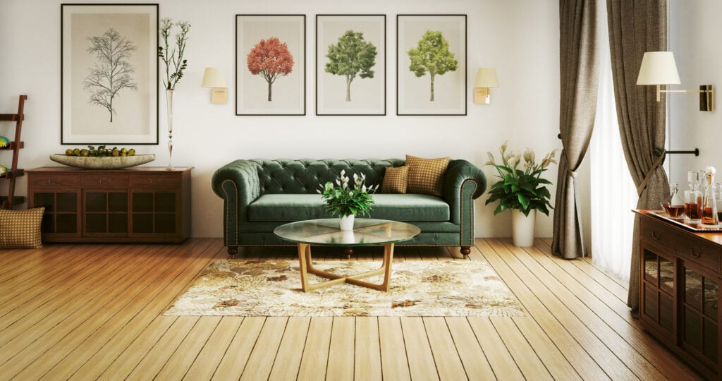Natural colored living room