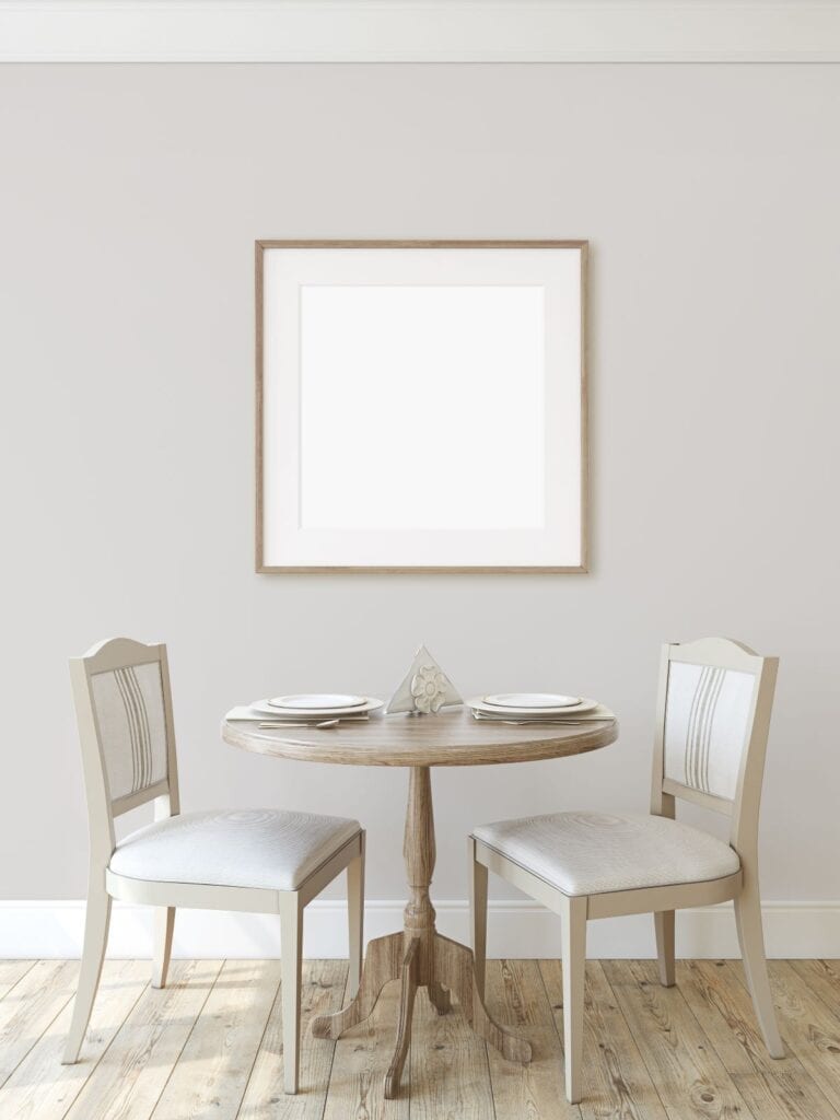 Modern farmhouse style dining table and chairs