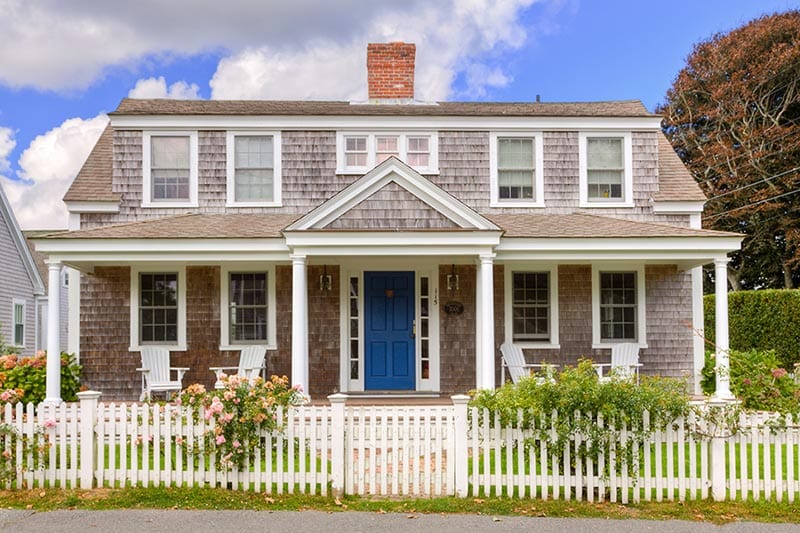 Front view of a Cape Cod style house