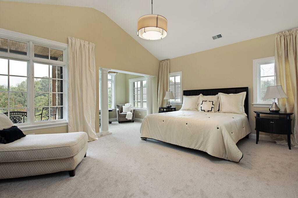 Master bedroom with sitting room