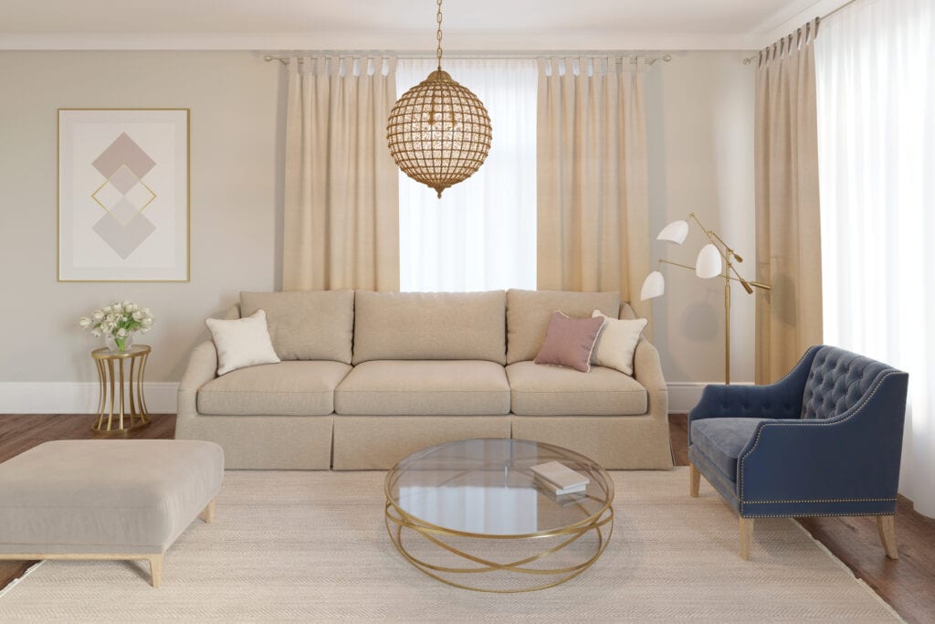 Monochromatic living room