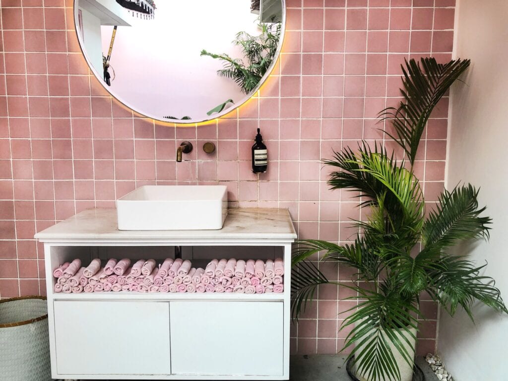 pink bathroom