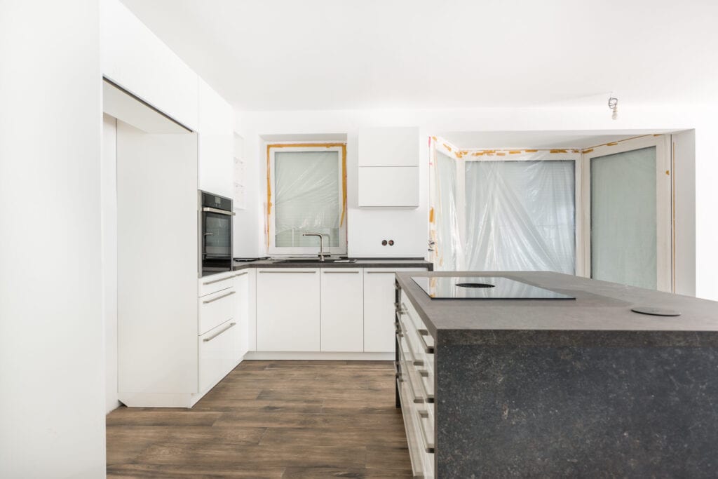 HDR Shot of a renovation kitchen