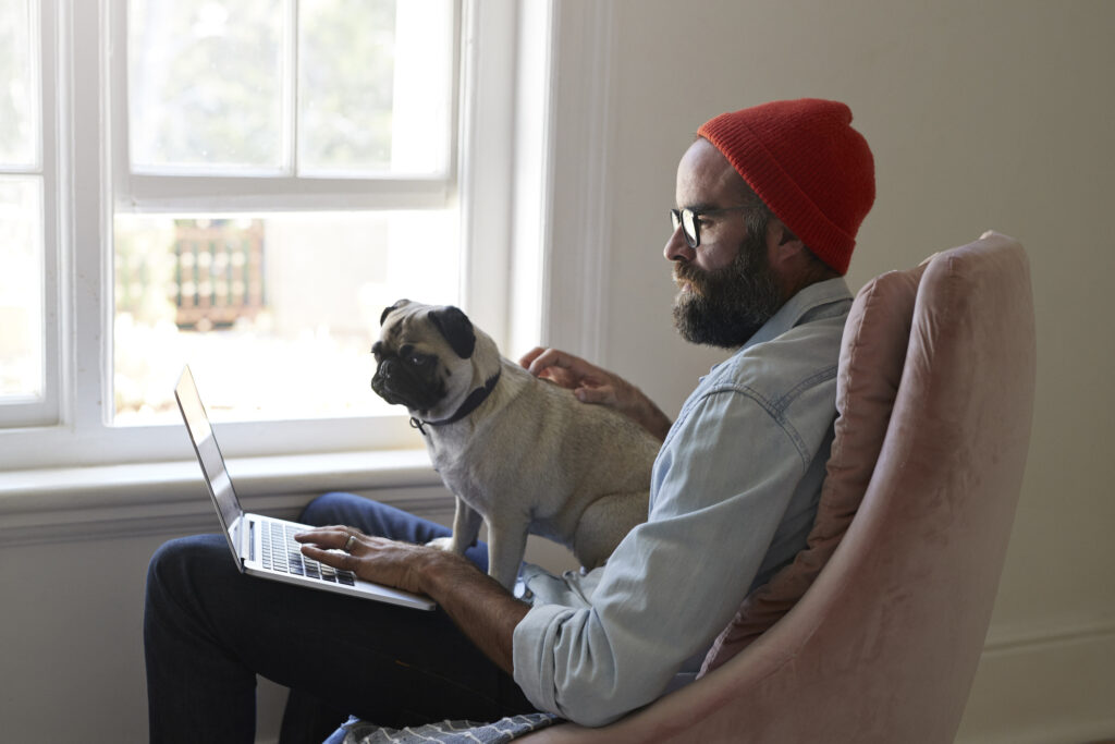 Man on computer