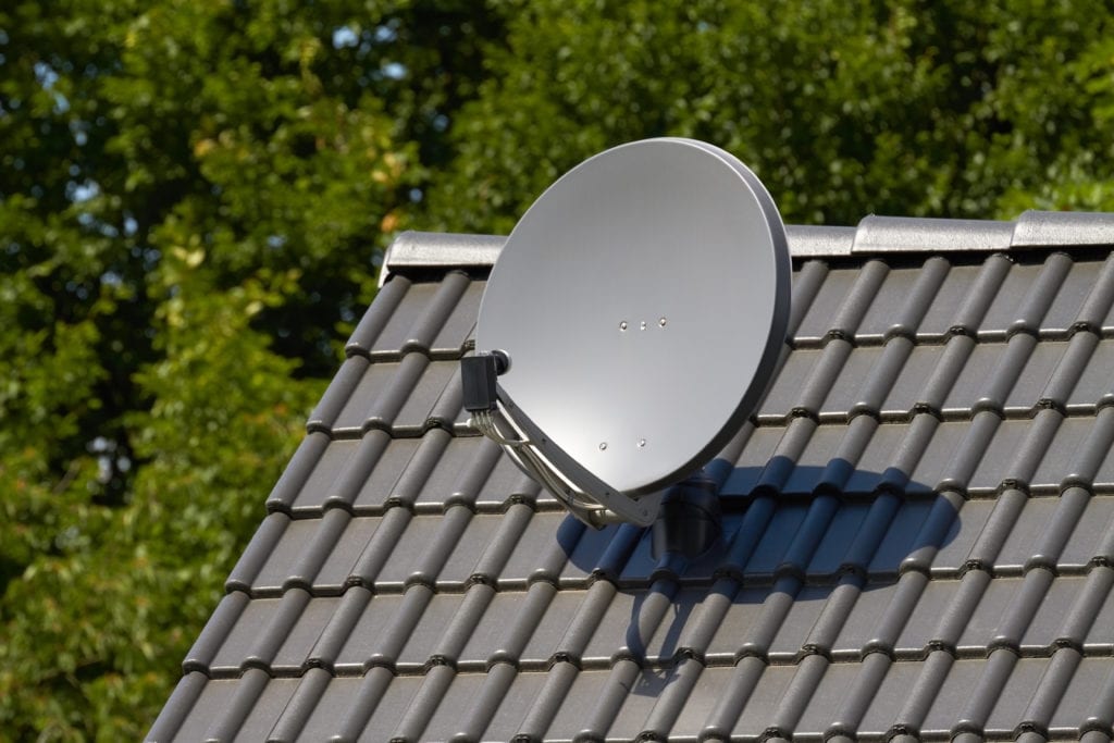 Satellite Dish On Roof