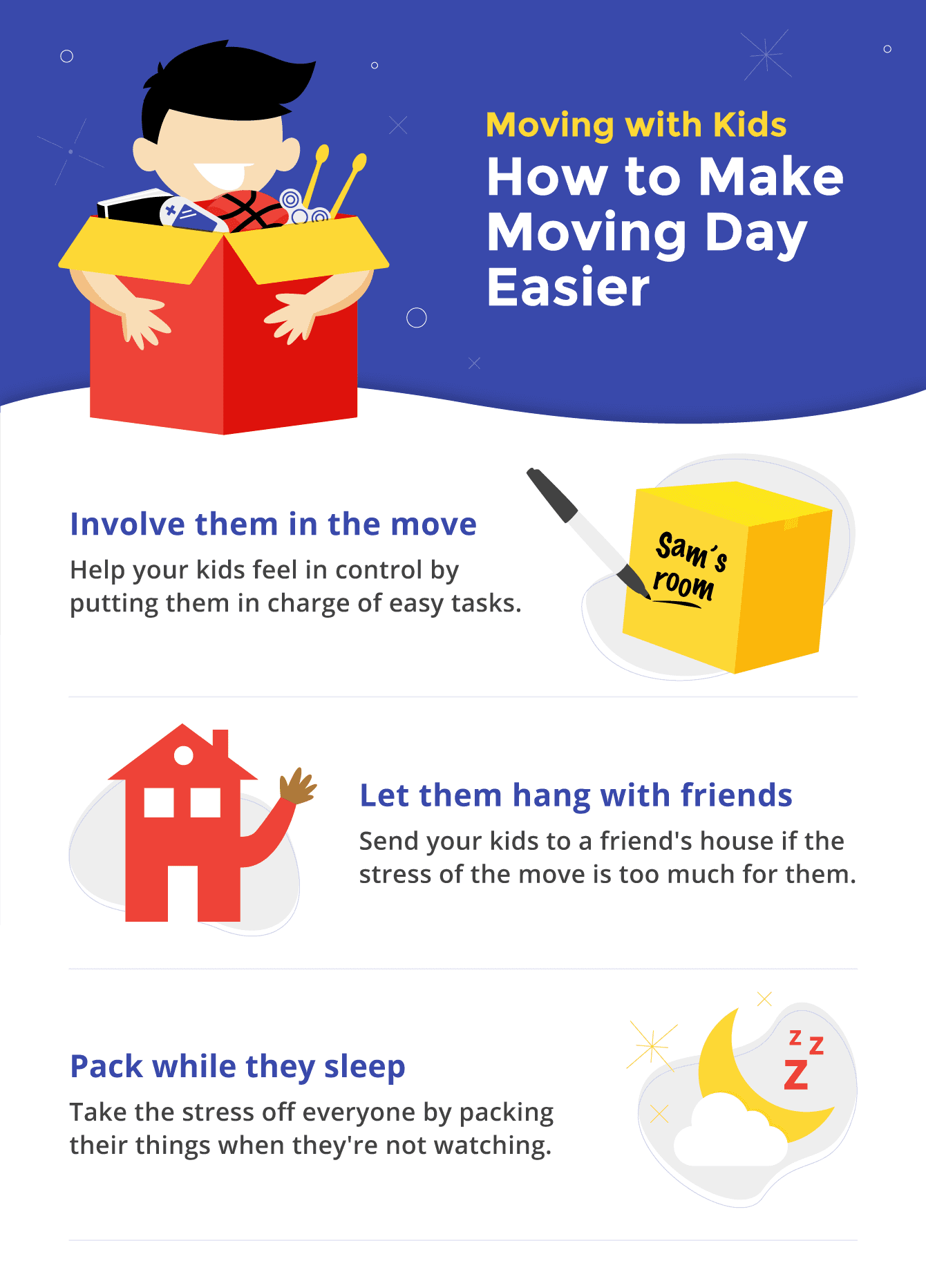 How to keep your kids calm and focused during your move.