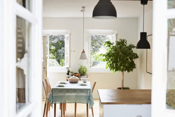 Open concept kitchen and dining room