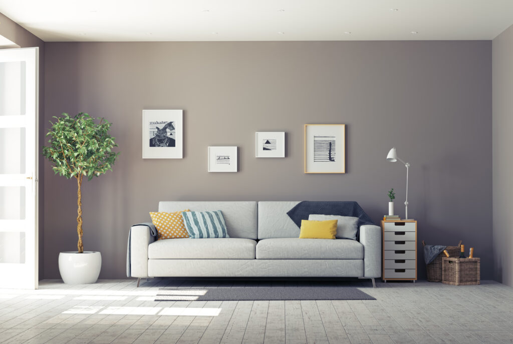 Gray modern living room