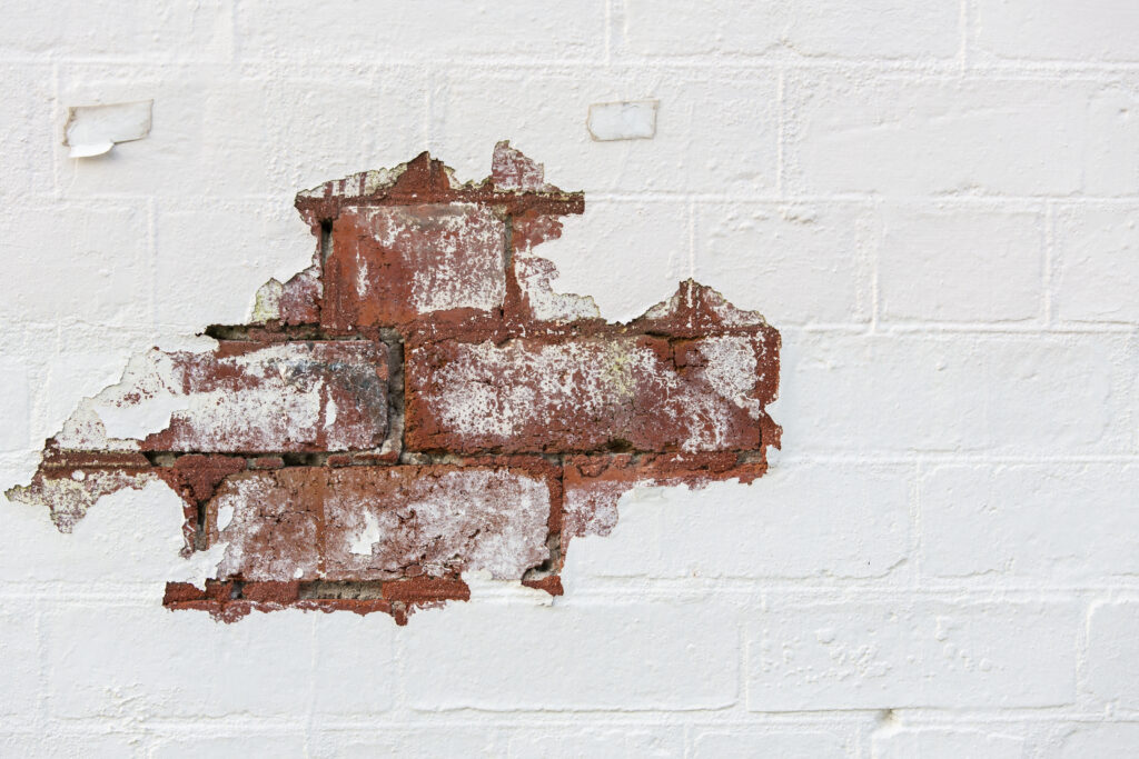 Remove paint from brick