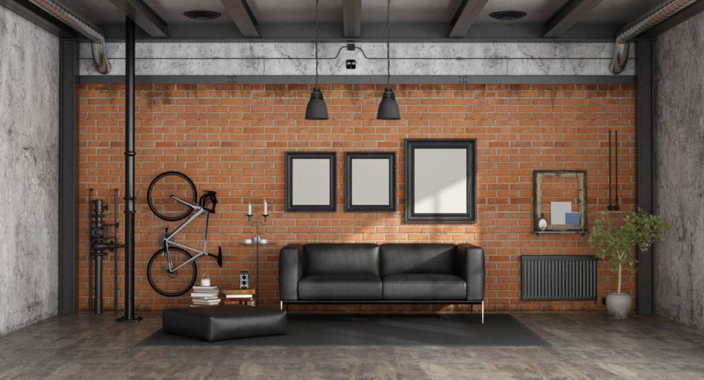 pipes over living room