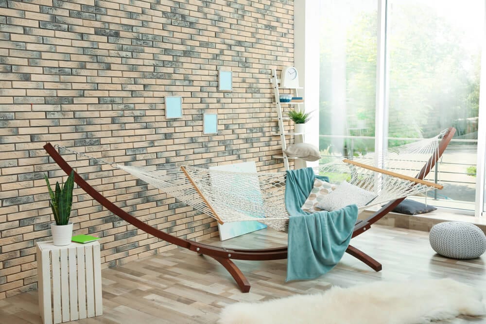 Boho Style Brick and Hammock