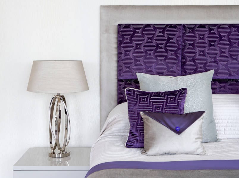 decorating with purple and grey