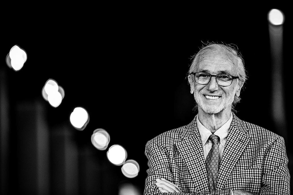 ROME, ITALY - OCTOBER 17: (EDITORS NOTE: Image has been converted to black and white) Architect Renzo Piano attends a red carpet during the 10th Rome Film Fest on October 17, 2015 in Rome, Italy. (Photo by Franco Origlia/Getty Images)