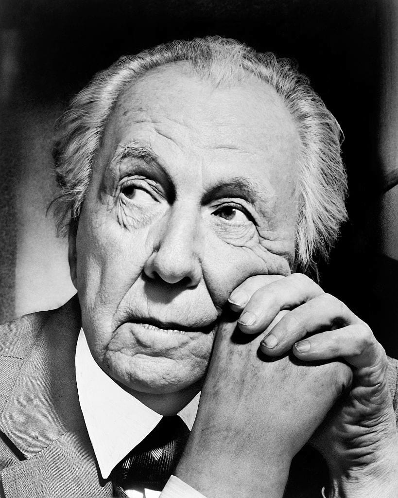 A portrait of famed architect Frank Lloyd Wright, New York, New York, 1954. (Photo by Al Ravenna/Underwood Archives/Getty Images)