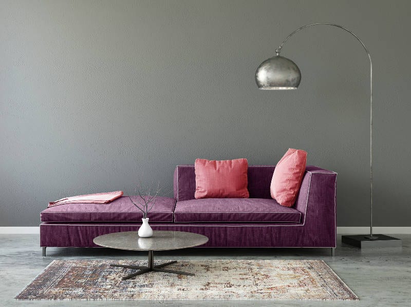 decorating with purple furniture