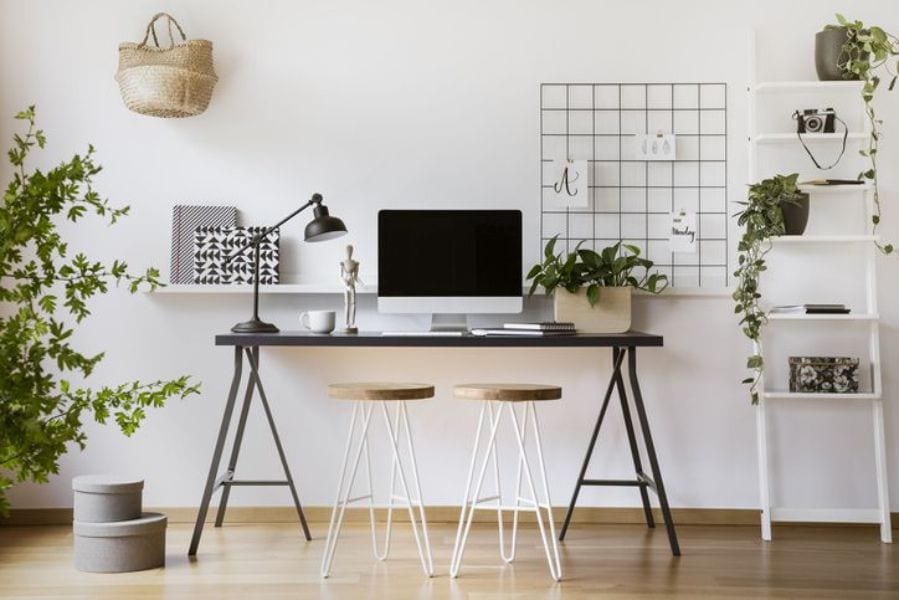 How To Hide Computer Cords In A Home Office - Rambling Renovators