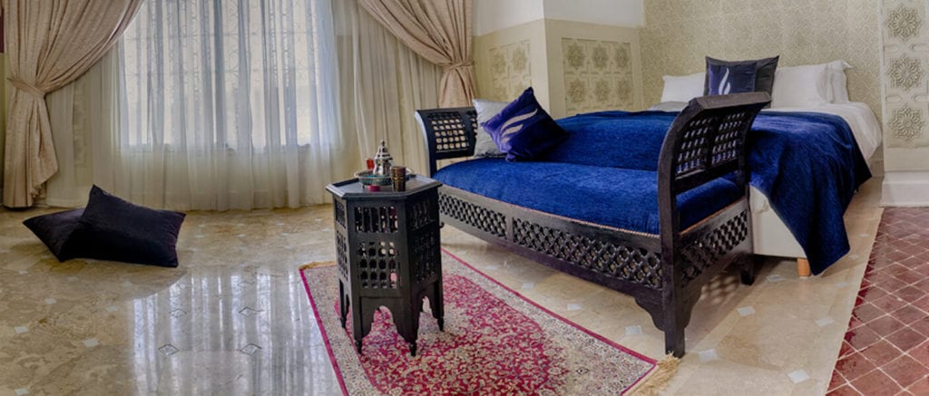 Moroccan Chic Blue Bed