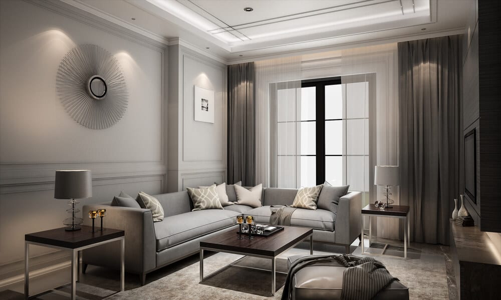 Living areas can recreate the elegance of hotel suites. 
