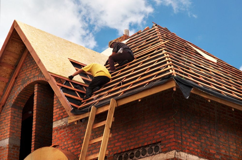 Roof repair is one common emergency home project. 