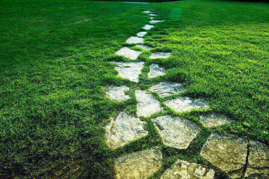 Stepping Stone Pathways Grass Style