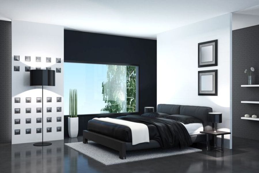 Color black accent wall