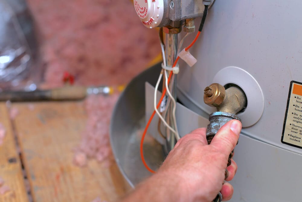 flush your hot water heater - hose