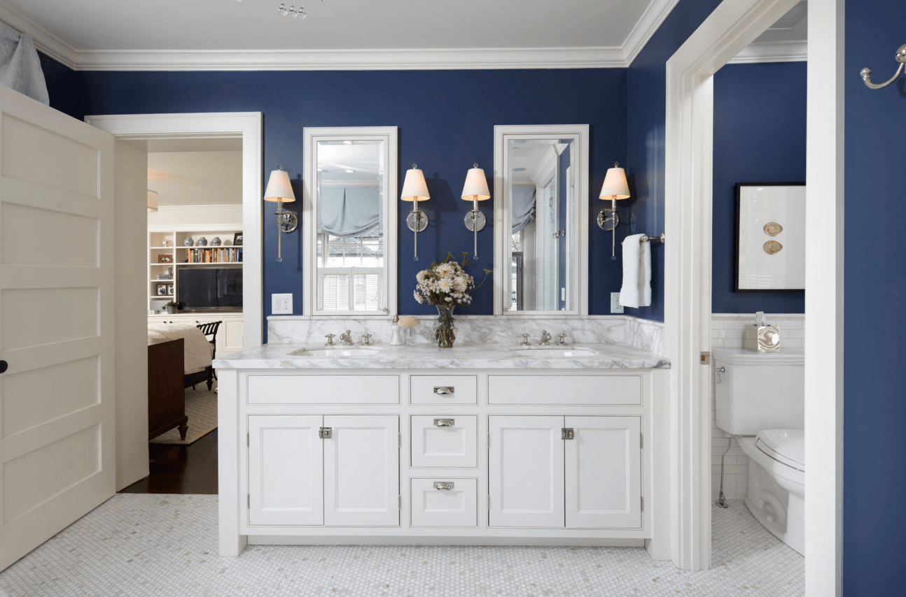Add Color Into Your Bathroom Design, Master Bedroom And Bathroom Color Schemes