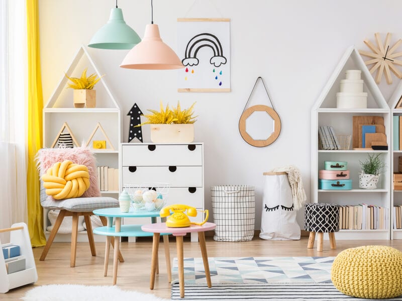 Colorful child's playroom