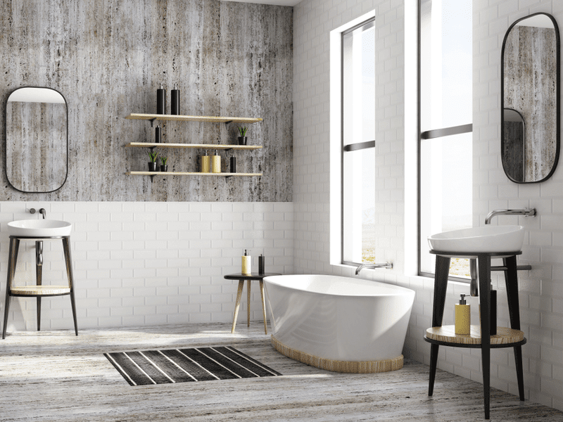 Modern industrial bathroom