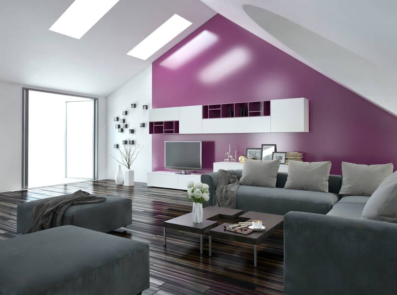 Ideas For Decorating With Purple, Purple And Gray Living Room Ideas