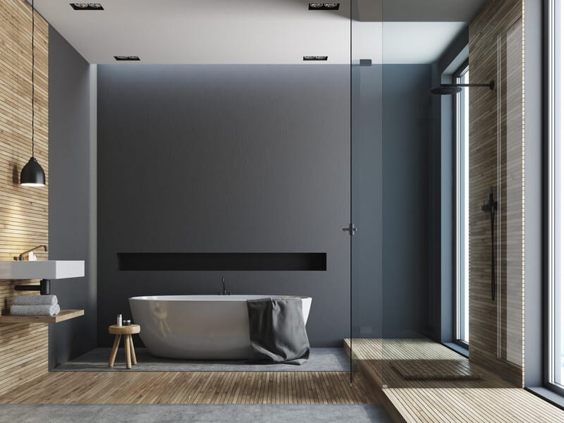 Modern gray bathroom 