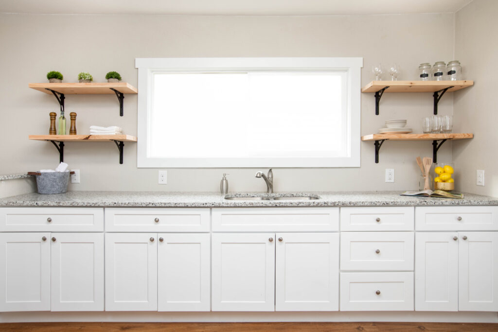 floating kitchen shelves