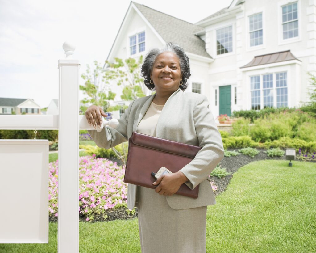 African american female real estate agent