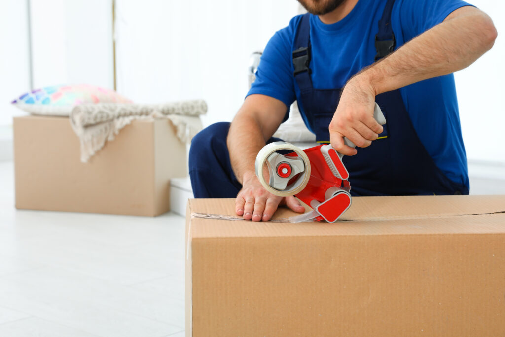 Man packing up professional