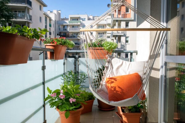 Hammock on balcony