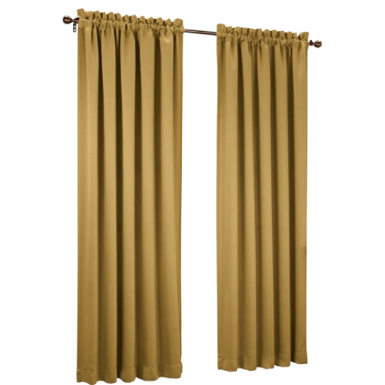 gold curtains