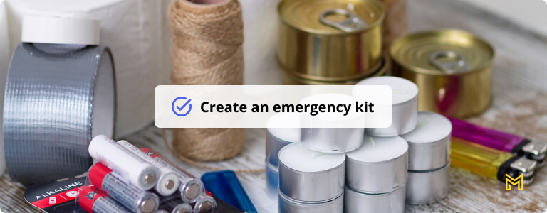 Essential items for an emergency