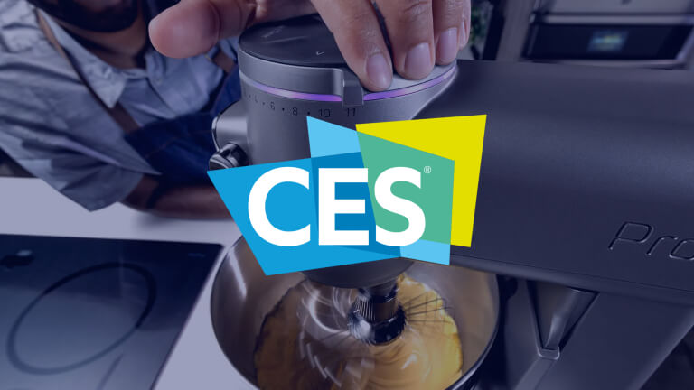 CES logo overlaid on photo of smart home product
